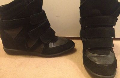 Sneakers noire type Isabel Marant - VENDUES