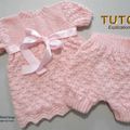 TUTO tricot bb FACILE et PREMA BOUTIQUE bebe modele layette bébé et patron a tricoter Explications brassière, bonnet, chaussons