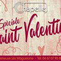 PROPOSITION DU RESTAURANT " LA CHAPELLE " POUR FETER LA SAINT VALENTIN