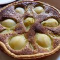 Tarte aux poires, amandes et pistaches