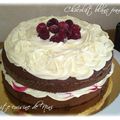 Layer cake chocolat blanc-framboise