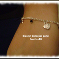 Bracelet breloque + perles facettes AB
