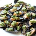 Moules au pesto