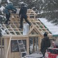 La neige dans la cabane