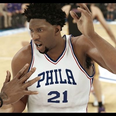 Joel Embiid, pas content de son éval sur NBA 2K18 !