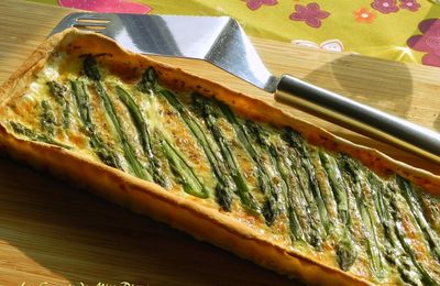 Tarte aux asperges, sans gluten et sans lactose