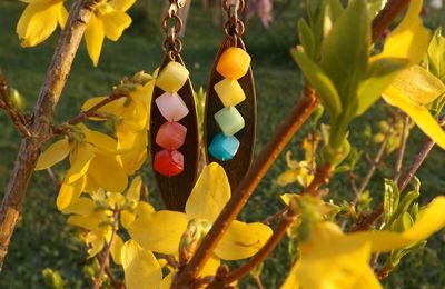 boucles d'oreilles de printemps