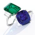 An Exceptional Emerald and Diamond Ring, Tiffany & Co. & A Rare Sapphire and Diamond Ring