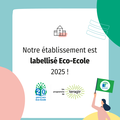 Label 2025 Or Eco-Ecole pour l'eau !