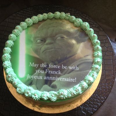 L'entremet Yoda pistache/framboises