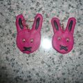 boucles d'oreilles pink rabbit