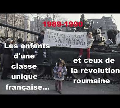 Les enfants d'une classe unique française et la révolution roumaine (1990)