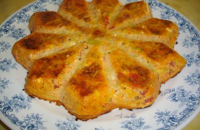 Flan de courgettes et concassé de tomate au chèvre frais 