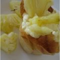 CROUSTILLANTS D'ANANAS A LA CREME AU RHUM
