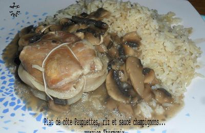 Paupiettes, riz et champignons... version Thermomix