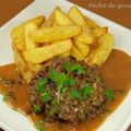 Steak haché aux cèpes et sauce au poivre vert