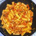 Rigatoni aux légumes et au poulet 