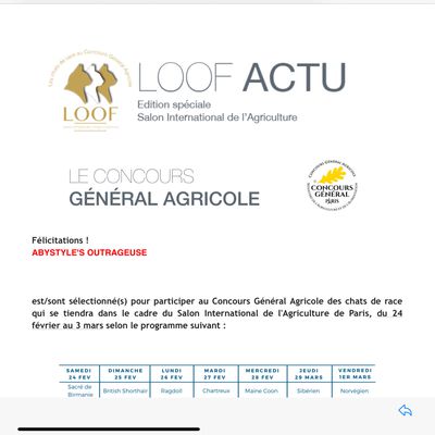 CONCOURS GENERALE AGRICOLE 2024