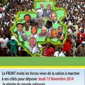 Gabon : Appel au peuple gabonais à la grande marche du Front Uni le jeudi 13/11/2014 à 14h00 au siège de l'UN (ancienne Sobraga)