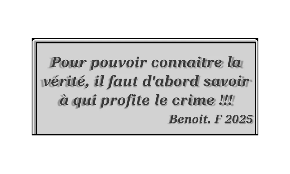 À méditer :