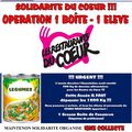 SOLIDARITE DU COEUR !!! OPERATION 1 BOÎTE - 1 ÉLÈVE