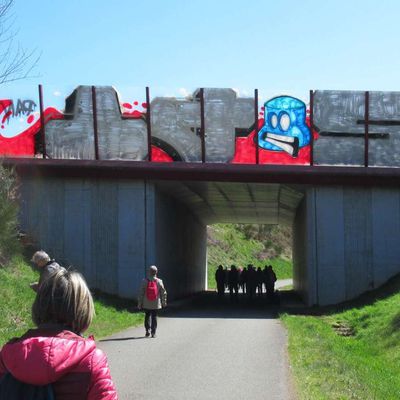 Randonnée du mardi 1er avril après-midi Le pont romain à Droiturier.