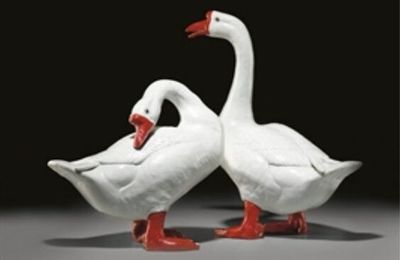 A Massive Pair of Geese, Late 18th century/ealy 19th century
