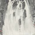 Fu Baoshi (1904-1965), Admiring the waterfall, 1964