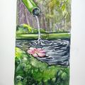 Aquarelle - L'eau 2 - fontaine zen