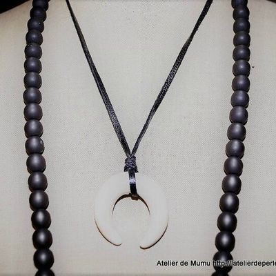 ❃Collier demi-lune céramique❃