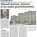 L'ndépendant, articles sur la conférence de Thibaut Damour (par Yves Andrieu correspondant local)
