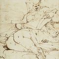 Luca Cambiaso (Moneglia 1527 - Madrid 1585), Etude pour une Sybille