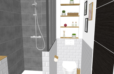 Projet client: Donner du cachet à une petite salle de bain