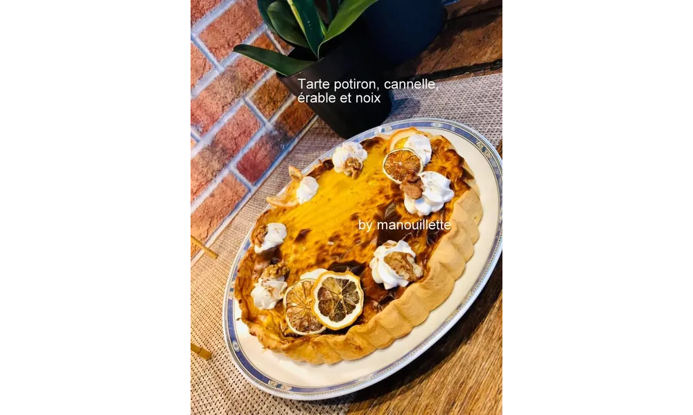 Tarte potiron cannelle érable aux noix