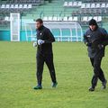 YOANN DJIDONOU, A L'ENTRAINEMENT