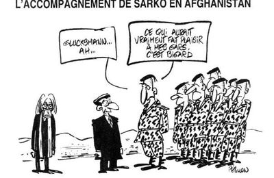 Sarkozy en Afghanistan - Le Canard enchaîné n° 4548 - 26 décembre 2007