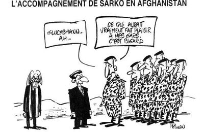 Sarkozy en Afghanistan - Le Canard enchaîné n° 4548 - 26 décembre 2007