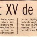 Tournée du XV de France en Afrique du Sud - juin 1975