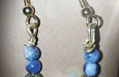 collier et boucle d'oreille lapis lazuli