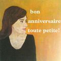 joyeux anniversaire toute petite!