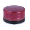 A ruby-red two-tiered circular box and cover, Qing dynasty
