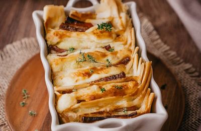 Filo cake raclette