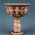 Stem cup with inscription. Jizhou ware. Yuan dynasty, AD 1280–1368