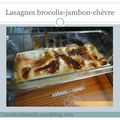 Lasagnes au jambon, brocolis et fromage de chèvre