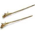 A pair of gold 'dragon' hairpins, tongzan, Qing dynasty