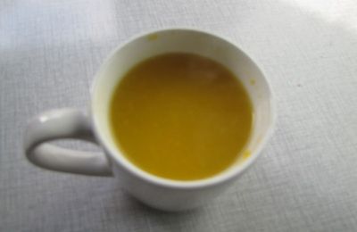 Soupe potiron- carottes-lait de coco- jus d'orange