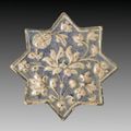 Wall Tile with Lotus Blossom, c. 1300–50, Iran, probably Sultanabad, Ilkhanid period (1256–1353)