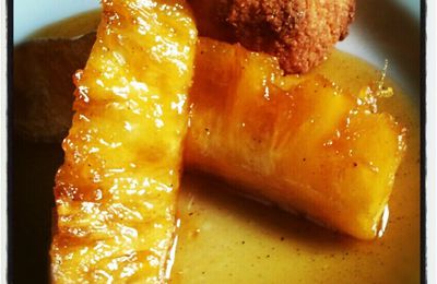 Ananas rôti à la vanille et au rhum Negrita