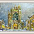 Cathédrale sous la neige - Metz -