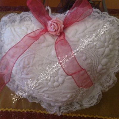 Coeur Noeud Rose & Dentelle